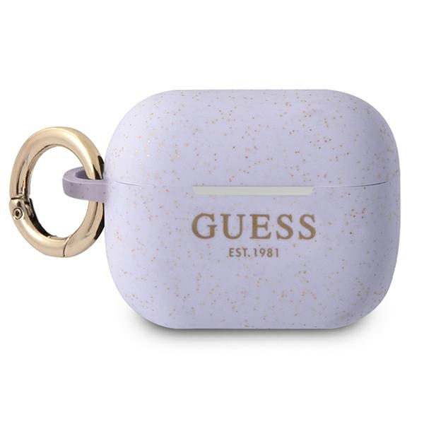Guess GUAPSGGEU AirPods Pro kate lilla/lilla silikoonist glitteriga