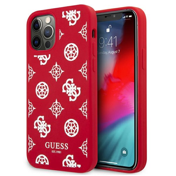 Guess GUHCP12LLSPEWRE iPhone 12 Pro Max 6.7" punane/punane kõva korpus Peony Collection