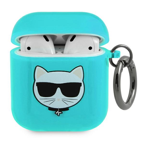 Karl Lagerfeld Choupette ümbris AirPods 1/2 jaoks - sinine