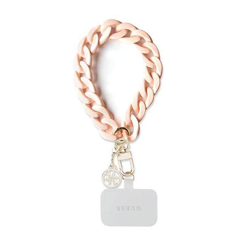 GUESS hand strap GUOUCBMC4MP (Large Chain Acrylic 4G Charms) roosa