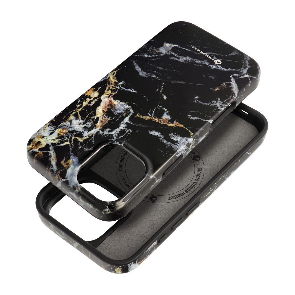 Ümbris jaoks iPhone 16 PLUS Forcell F-Protect Mirage compatible with Magsafe Military Drop-Test must marble