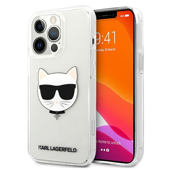 Karl Lagerfeld Choupette Head Case iPhone 13 Pro Max jaoks - Läbipaistev