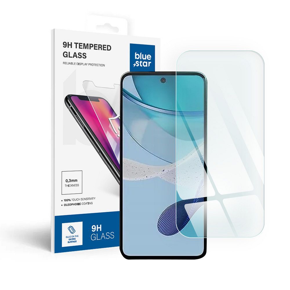 Karastatud klaas to Motorola G53 sinine Star