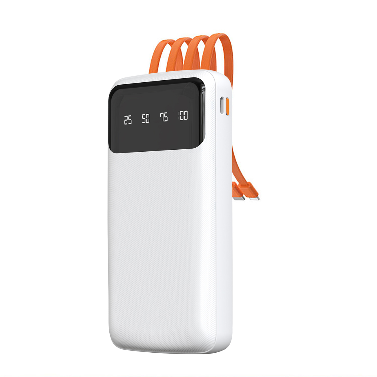 Dudao K6Pro universaalne 10000mAh energiapank USB-kaabliga, USB Type C, Lightning valge (K6Pro-white)