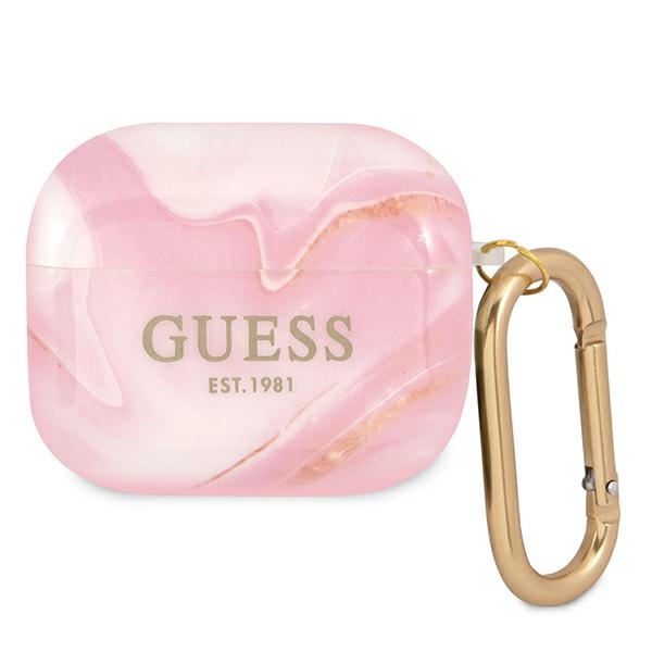 Guess GUA3UNMP AirPods 3 ümbris roosa/roosa Marble Collection