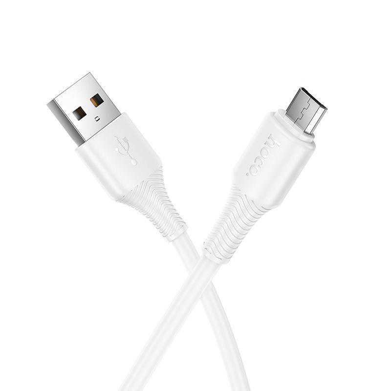 Kaabel USB A to Micro USB Hoco 2,4A 1 m X120 valge