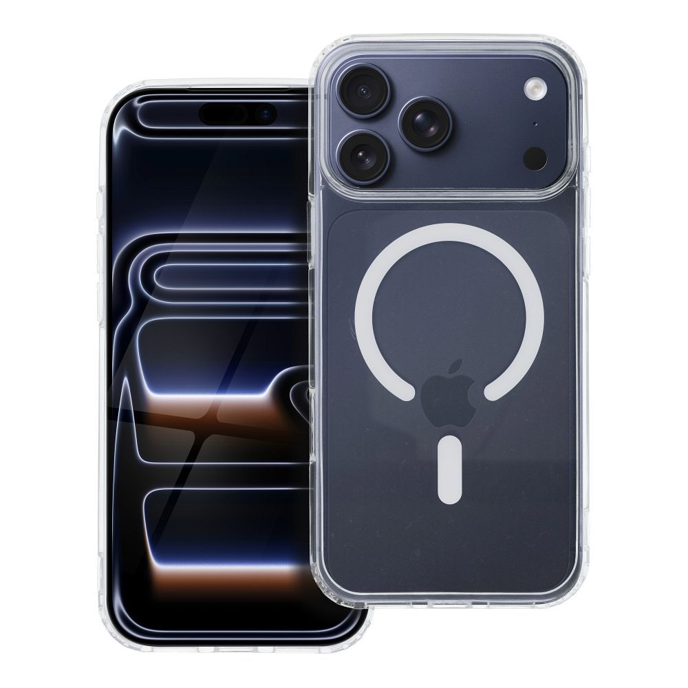 Drop Glue Colorful Ring Mag Cover compatible with MagSafe jaoks IPHONE 17 Pro Max valge