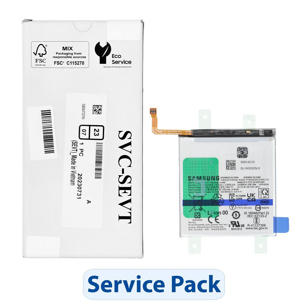 ServicePack Battery EB-BS912ABY jaoks SAMSUNG S23 S911B GH82-30483A