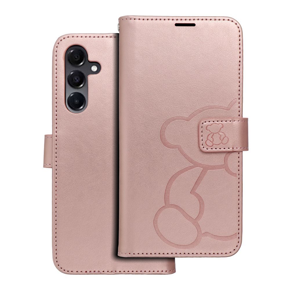 MEZZO Book ümbris jaoks SAMSUNG A16 5G teddy bear rose kuldne