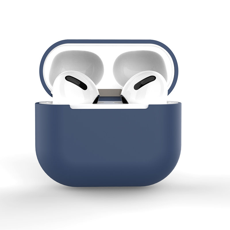 AirPods 2 / AirPods 1 silikoonist pehme ümbris kõrvaklappidele sinine (ümbris C)
