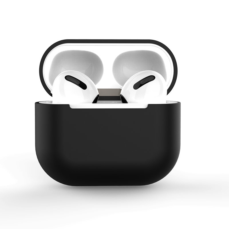 AirPods 2 / AirPods 1 silikoonist pehme ümbris kõrvaklappidele must (ümbris C)