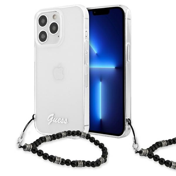 Guess GUHCP13LKPSBK iPhone 13 Pro / 13 6.1" läbipaistev kõva ümbris Black Pearl