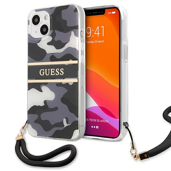 Guess GUHCP13SKCABBK iPhone 13 mini 5.4" must/must hardcase Camo Strap Collection