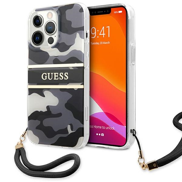 Guess GUHCP13XKCABBK iPhone 13 Pro Max 6.7" must/must hardcase Camo rihmaga kollektsioon