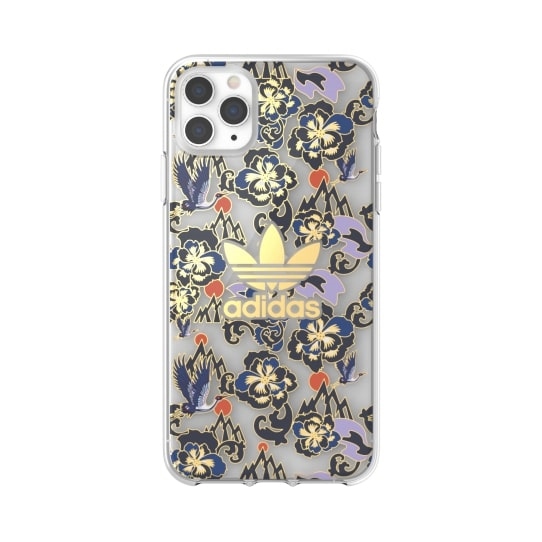 Adidas OR läbipaistev ümbris CNY AOP iPhone 11 Pro Max jaoks - kuldne