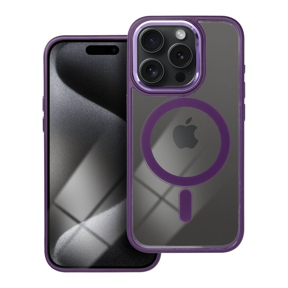 COLOR EDGE MAG COVER Ümbris compatible with MagSafe jaoks IPHONE 15 Pro deep lilla