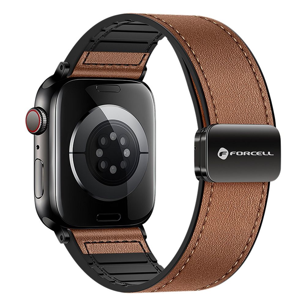 Strap to Apple Watch Forcell F-Design FA21 magnetic eco-friendly leather 38 / 40 / 41 mm brown