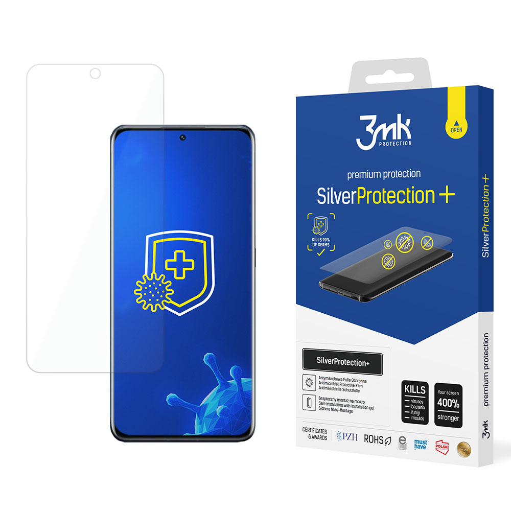 3MK Silver Protect + Xiaomi 12 / 12X märjalt paigaldatud antimikroobne kile