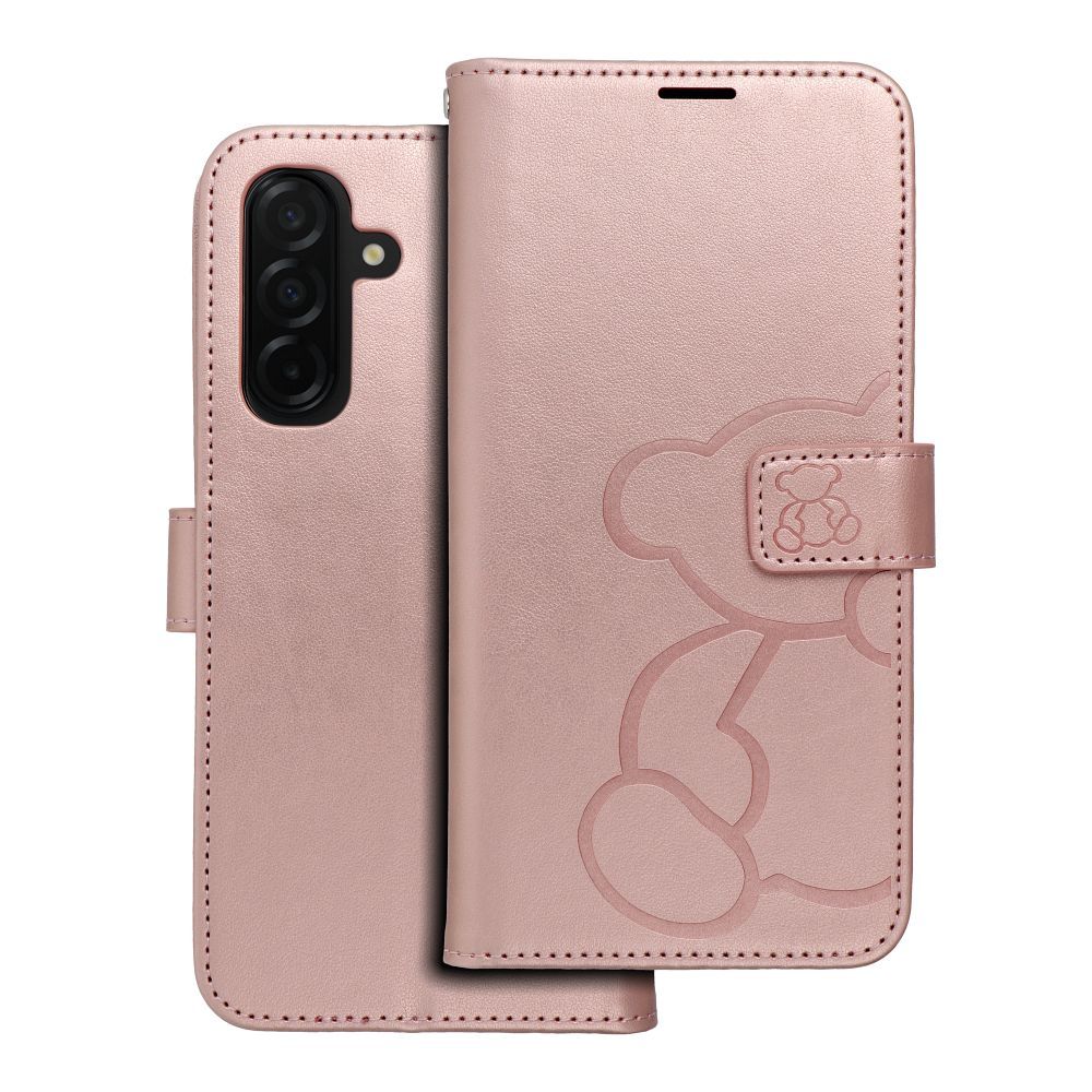 MEZZO Book ümbris jaoks SAMSUNG A26 5G teddy bear rose kuldne