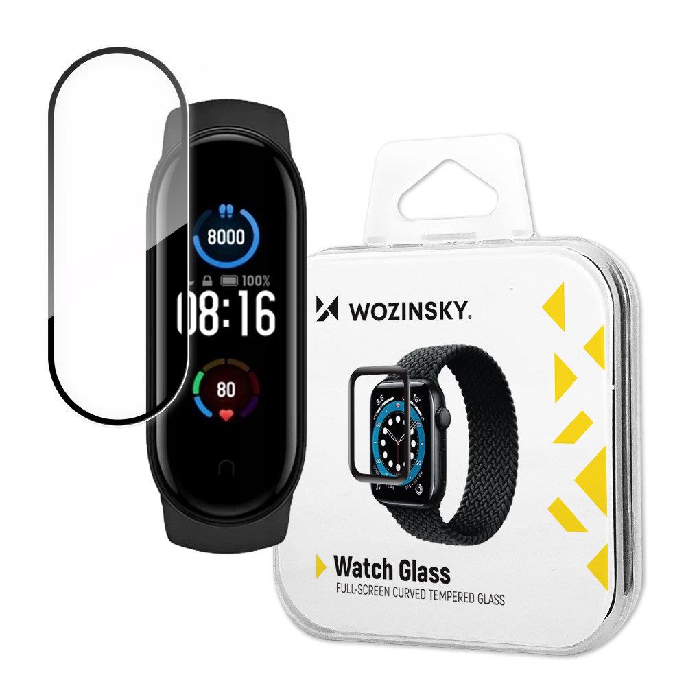 Wozinsky Watch Glass hübriidklaas Xiaomi Mi Band 5 musta jaoks