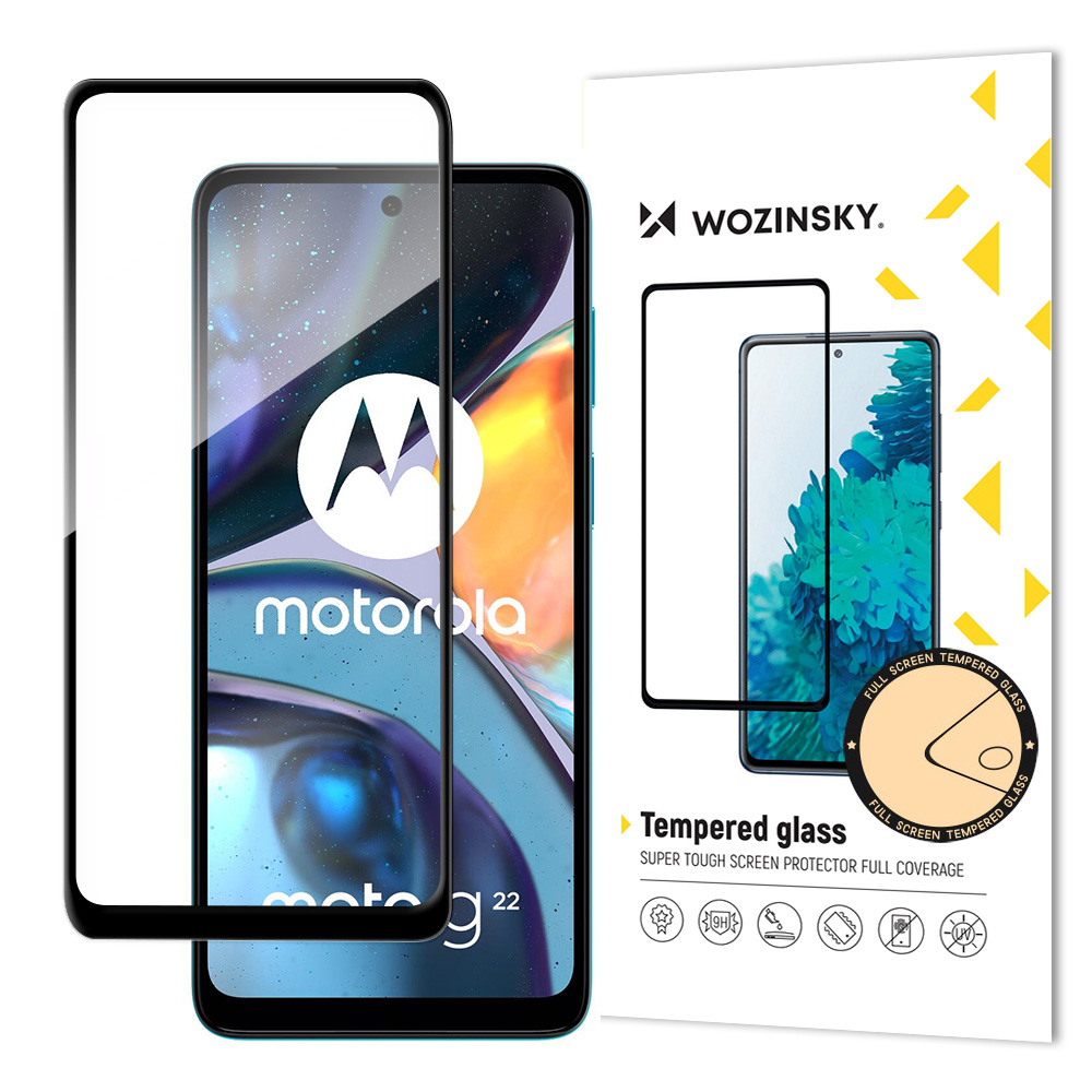 Wozinsky täisliimiga karastatud klaas Motorola Moto G22 jaoks
