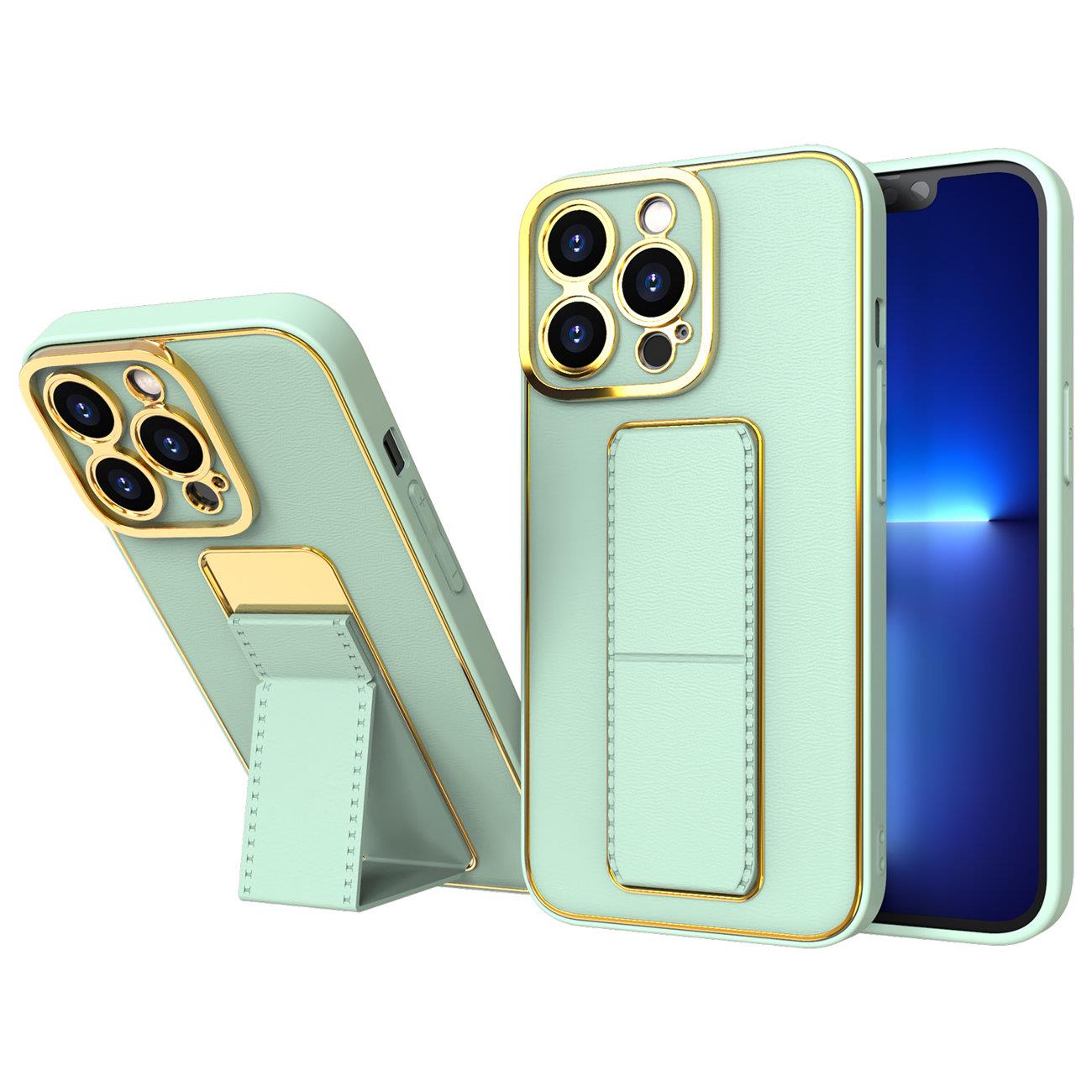 Uus Kickstand Case kate Samsung Galaxy A12 5G jaoks koos statiiviga roheline