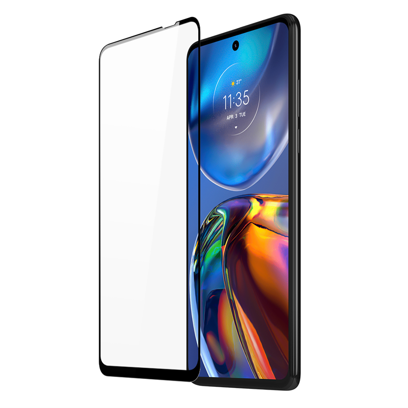 Dux Ducis 10D karastatud klaas 9H täisekraani karastatud klaas raamiga Motorola Moto E32 must (karbisõbralik)