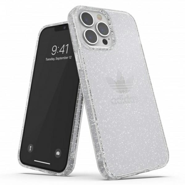 Adidas OR kaitsev läbipaistev ümbris Glitter iPhone 13 Pro Max'ile - läbipaistev hõbedane