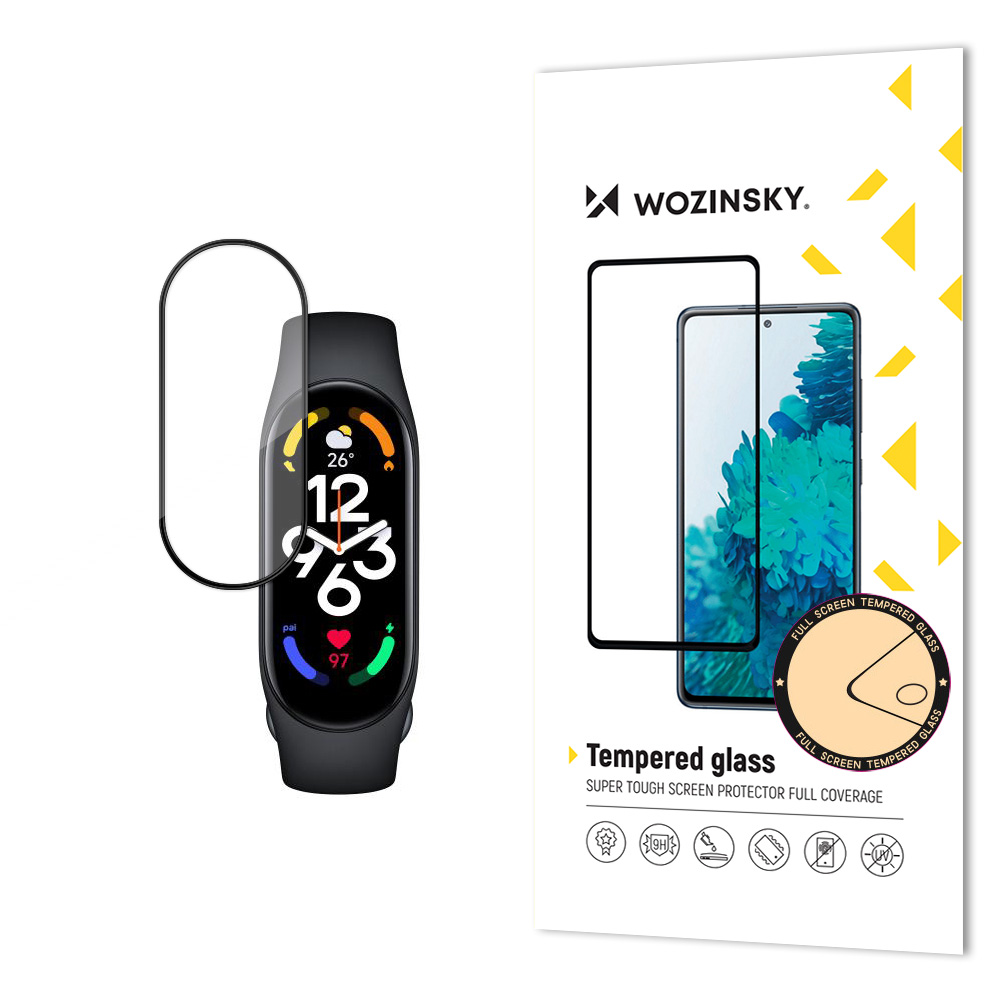 Wozinsky Full Glue Xiaomi Mi Band 7 must karastatud klaas