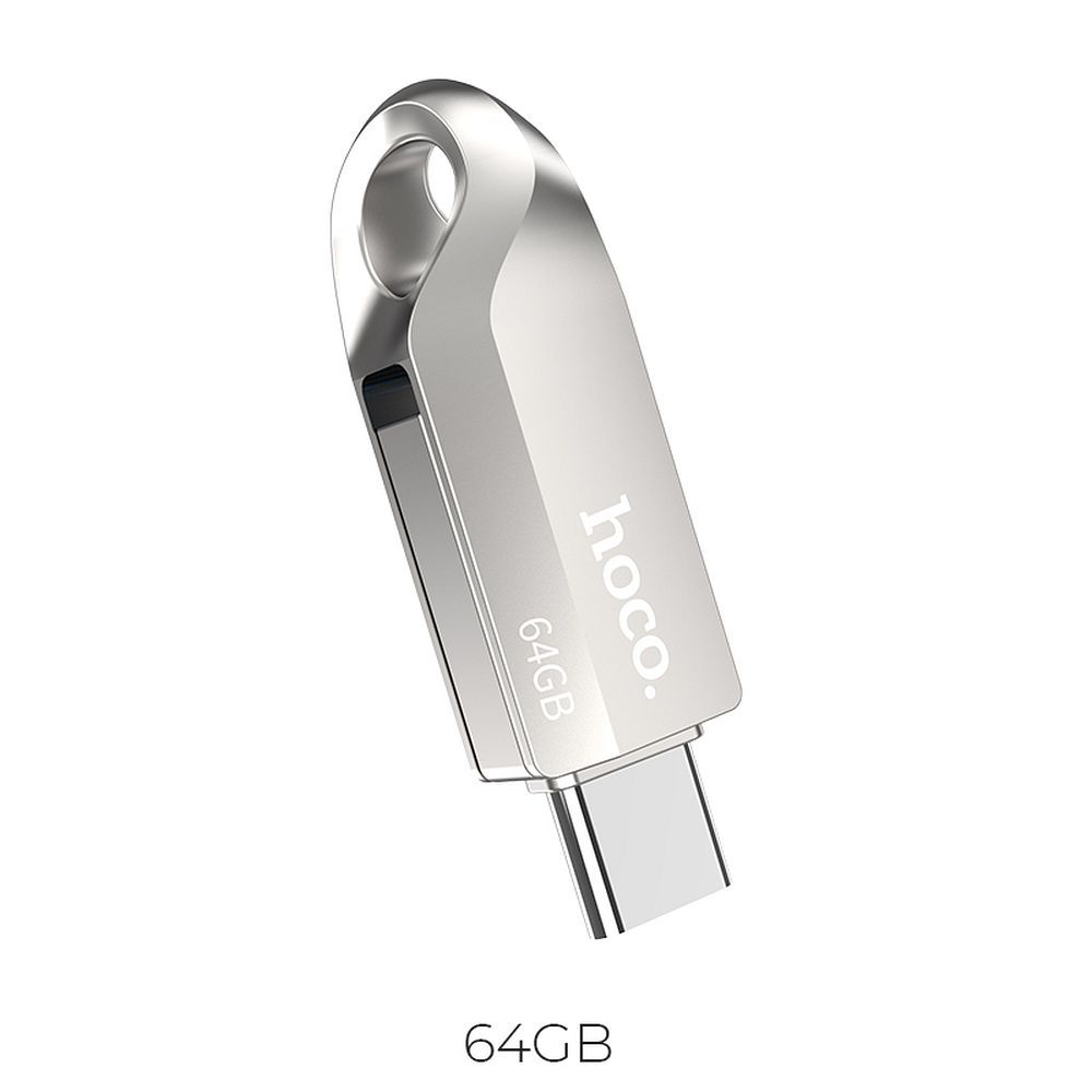 Pendrive 64GB USB 3.0 (USB A + USB C) Hoco UD8 nickel