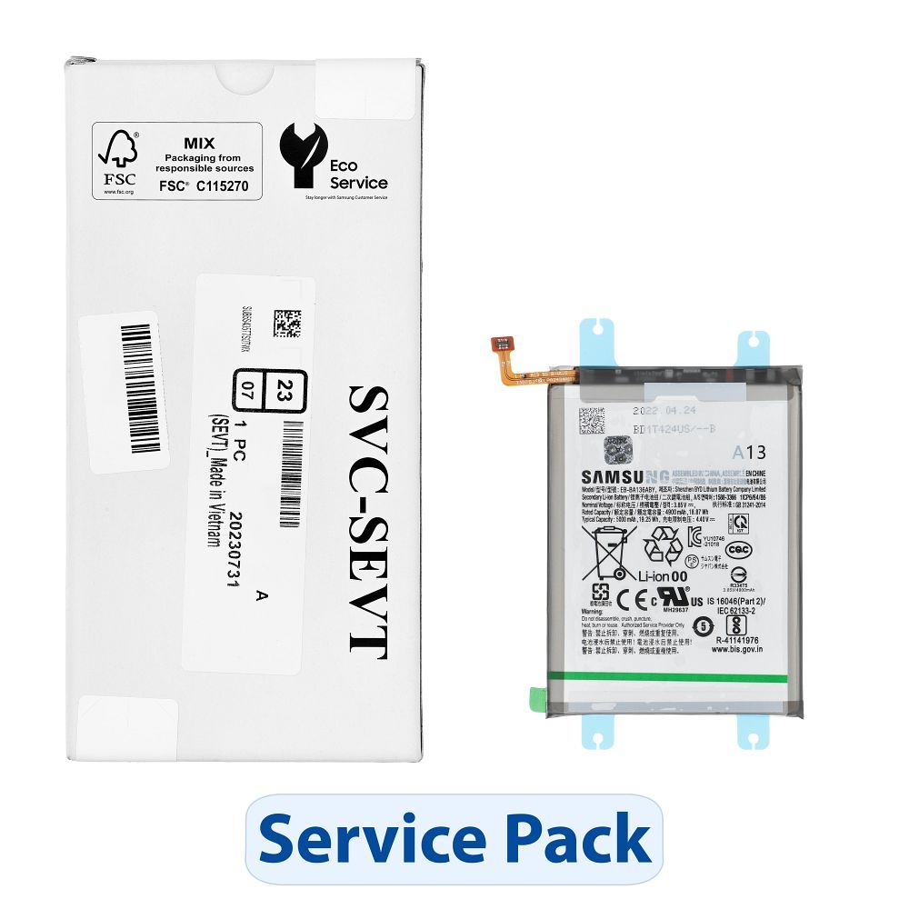 ServicePack Battery EB-BA217ABY jaoks SAMSUNG A13/A04s/A13/A13 5G/A127 GH82-22989A