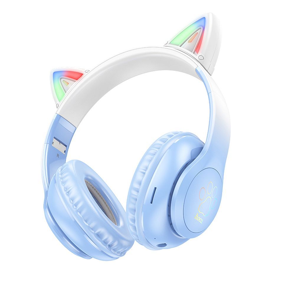 HOCO juhtmevaba bluetooth kõrvaklapid W42 Cat Ear crystal sinine