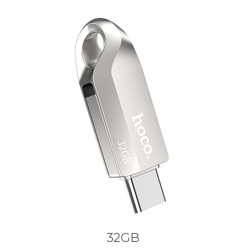 Pendrive 32GB USB 3.0 (USB A + USB C) Hoco UD8 nickel