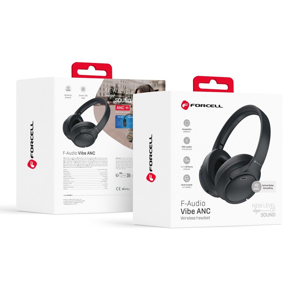 Wireless on ear headphones Forcell F-Audio TWS Vibe ANC + TUYA APP must