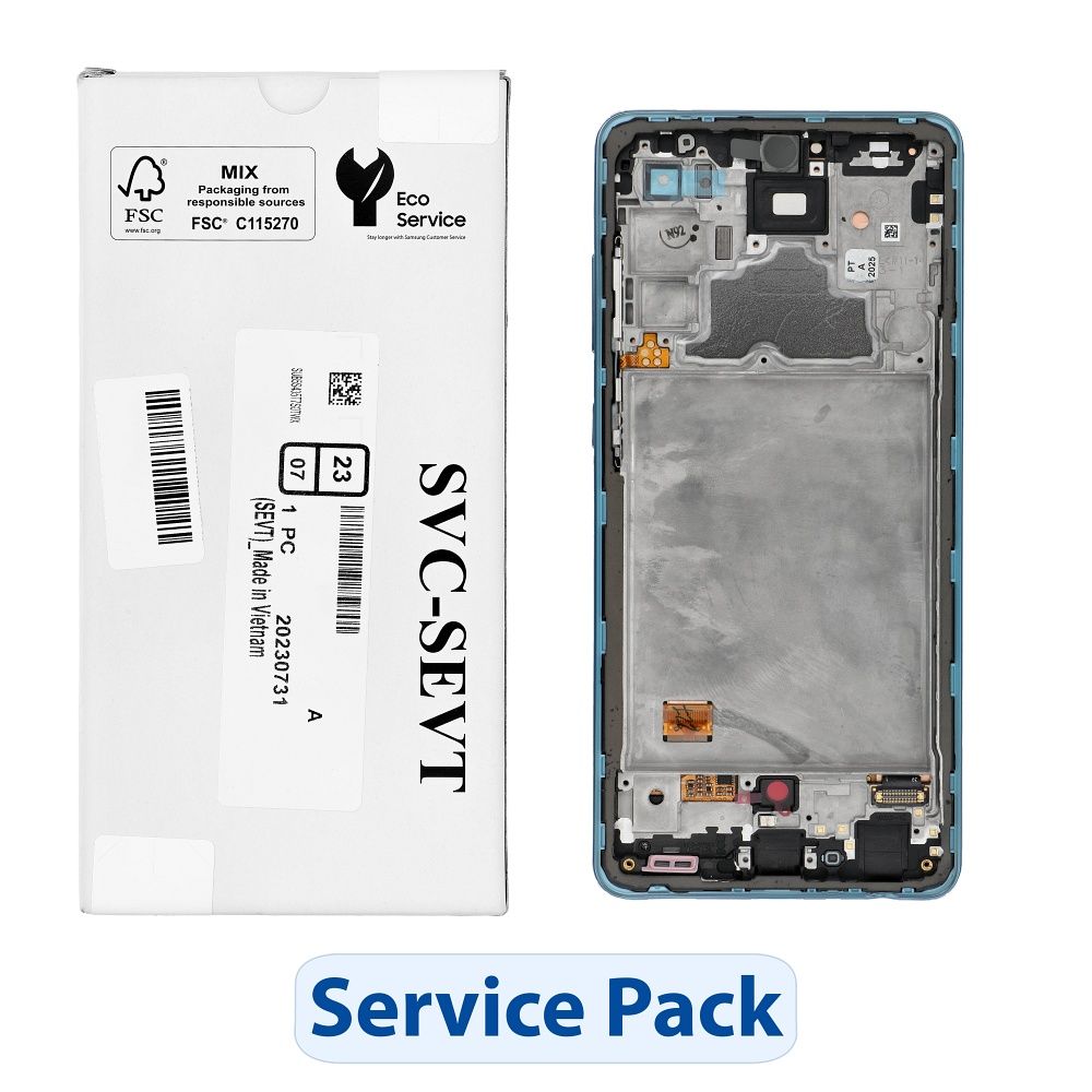 ServicePack LCD Display jaoks SAMSUNG A72 4G A725F GH82-25460B sinine