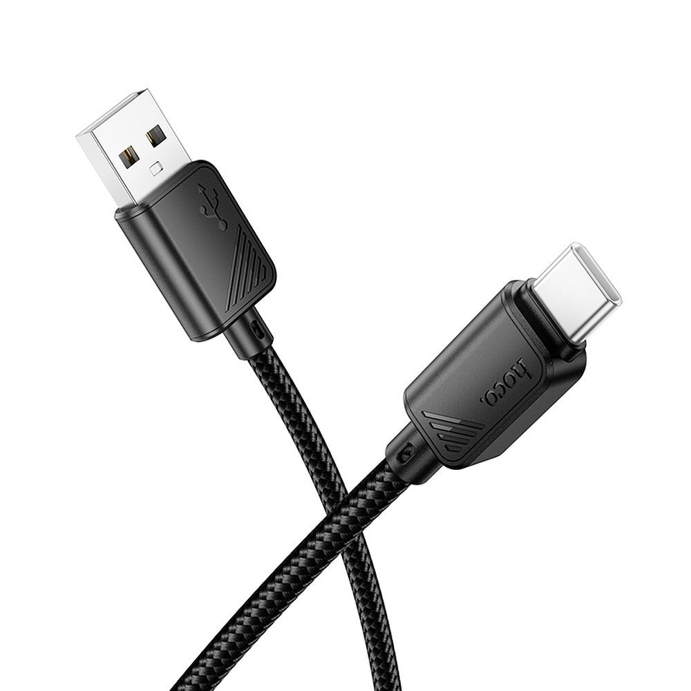 Кабель USB A to USB C Hoco 3A 1 m X113 черный