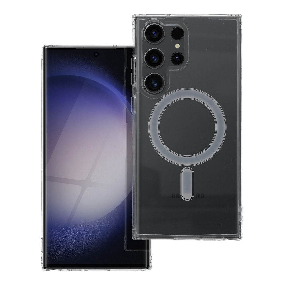 CLEAR MAG ÜMBRIS compatible with MagSafe jaoks SAMSUNG S23 Ultra läbipaistev