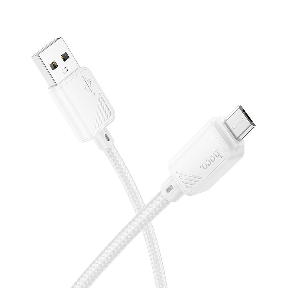 Kaabel USB A to Micro USB Hoco 2,4A 1 m X113 valge
