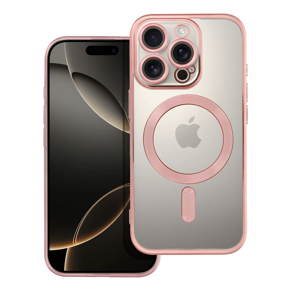 ELECTRO MAG COVER case compatible with MagSafe jaoks IPHONE 16 Pro rose kuldne