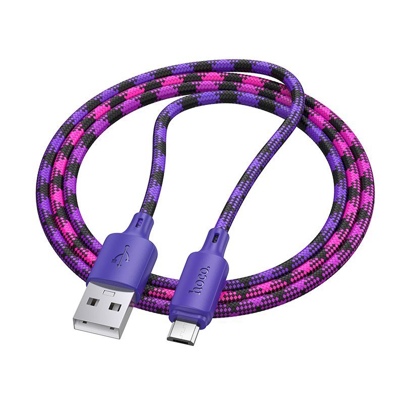 Kaabel USB A to Micro USB Hoco 2,4A 1 m X116 gradient purple