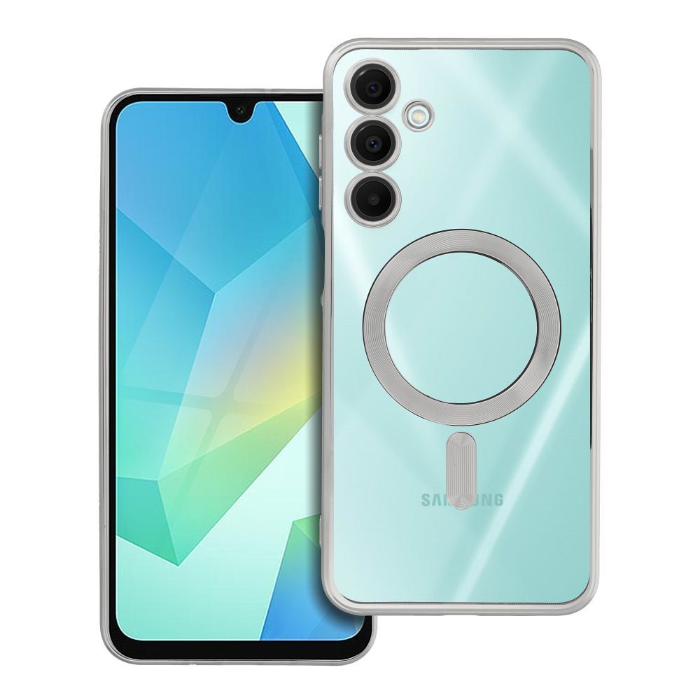 ELECTRO MAG COVER case compatible with MagSafe jaoks SAMSUNG A16 5G / A16 4G hõbedane