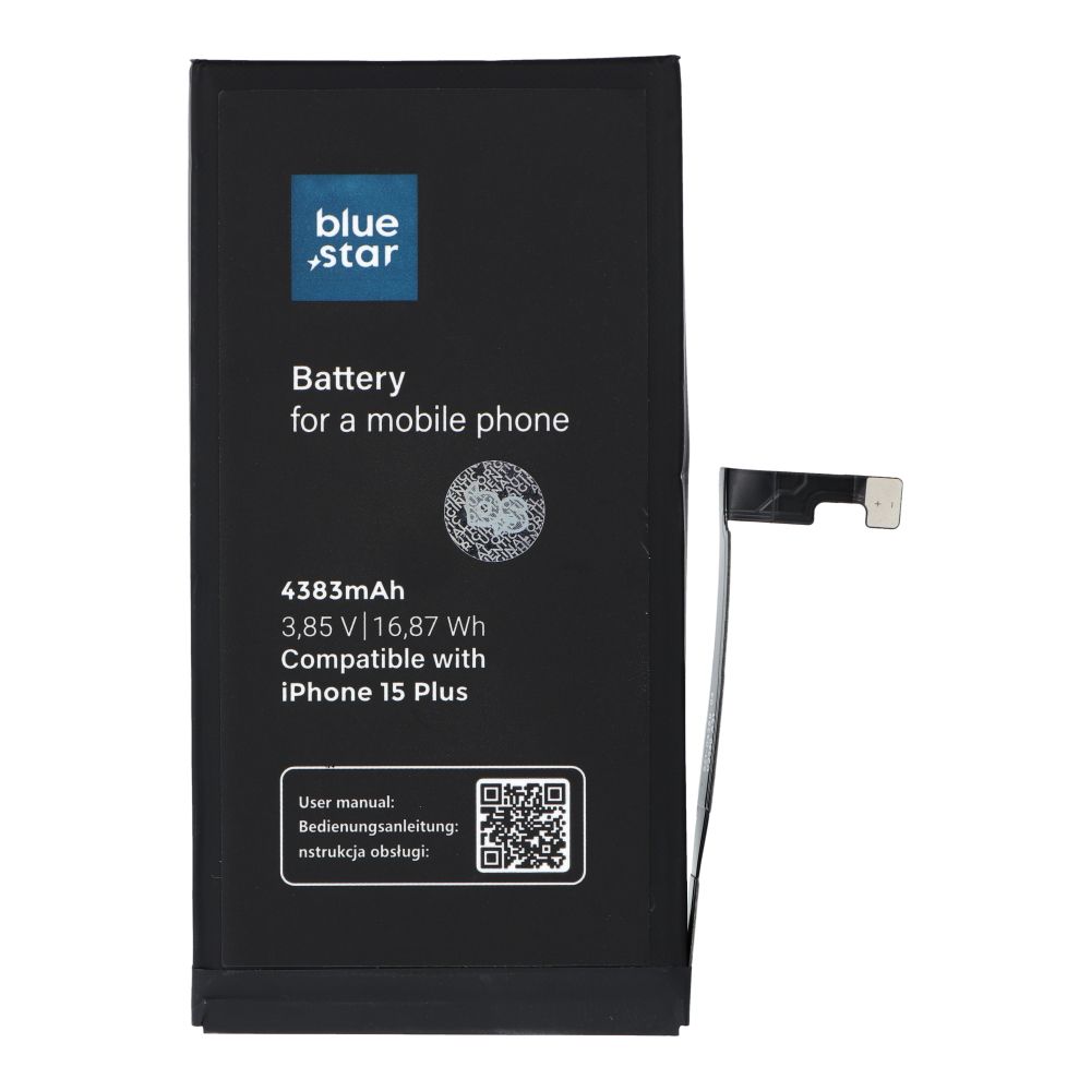 Battery jaoks iPhone 15 PLUS 4383 mAh Sinine Star HQ