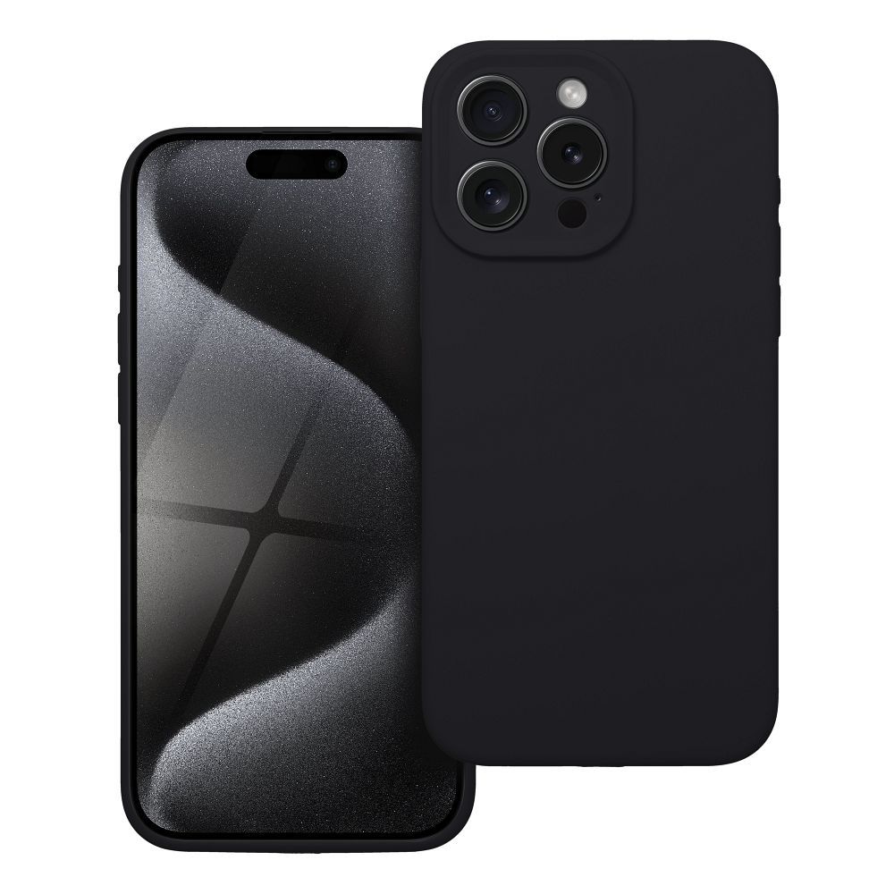 Ümbris Silikoon 2mm jaoks IPHONE 15 Pro Max must