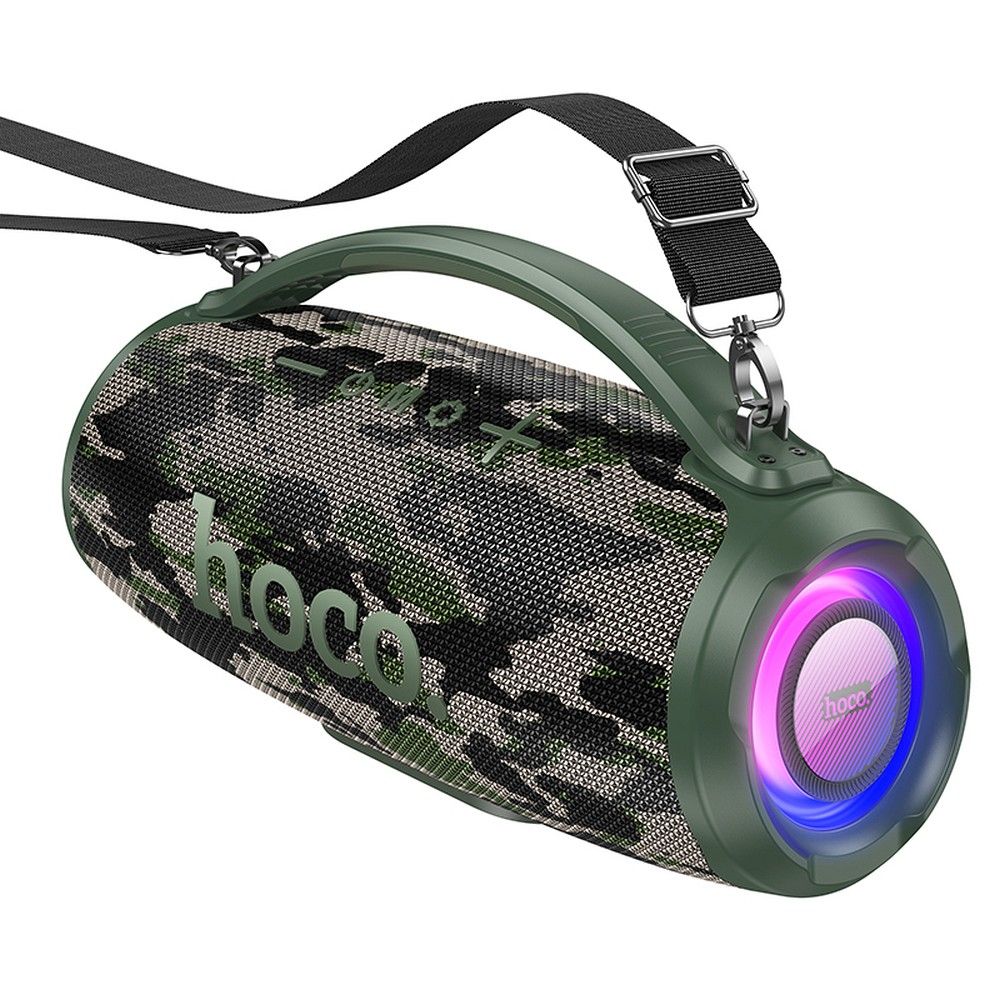 Wireless speaker LED 2 x 20W 4h Hoco HA4 camouflage roheline