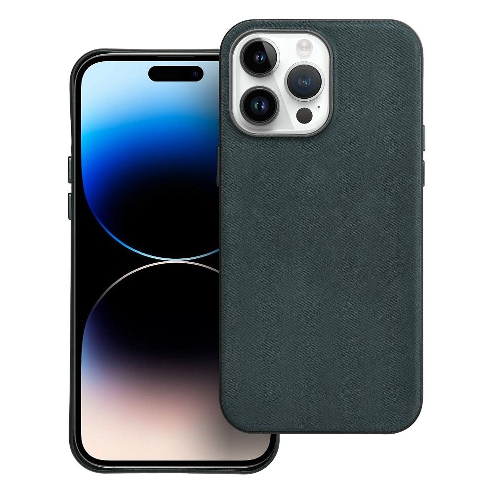 WOVEN MAG COVER Ümbris compatible with MagSafe jaoks IPHONE 14 Pro Max roheline