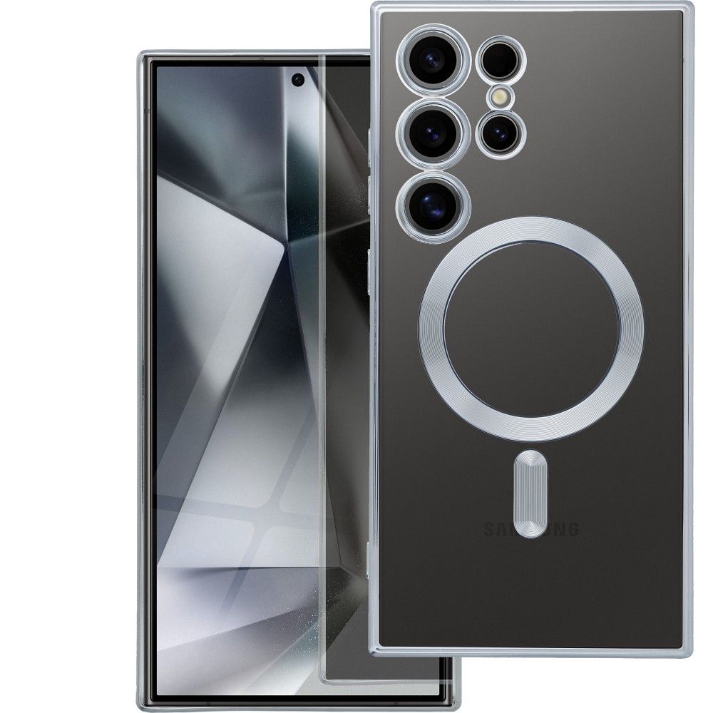 ELECTRO MAG COVER case compatible with MagSafe jaoks SAMSUNG S25 FE hõbedane