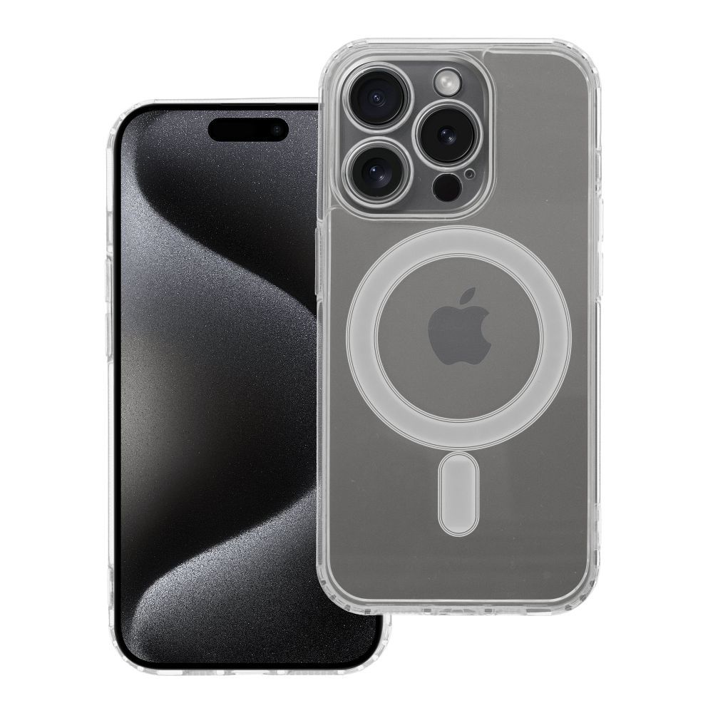 CLEAR MAG ÜMBRIS with camera protection compatible with MagSafe jaoks IPHONE 15 PRO läbipaistev