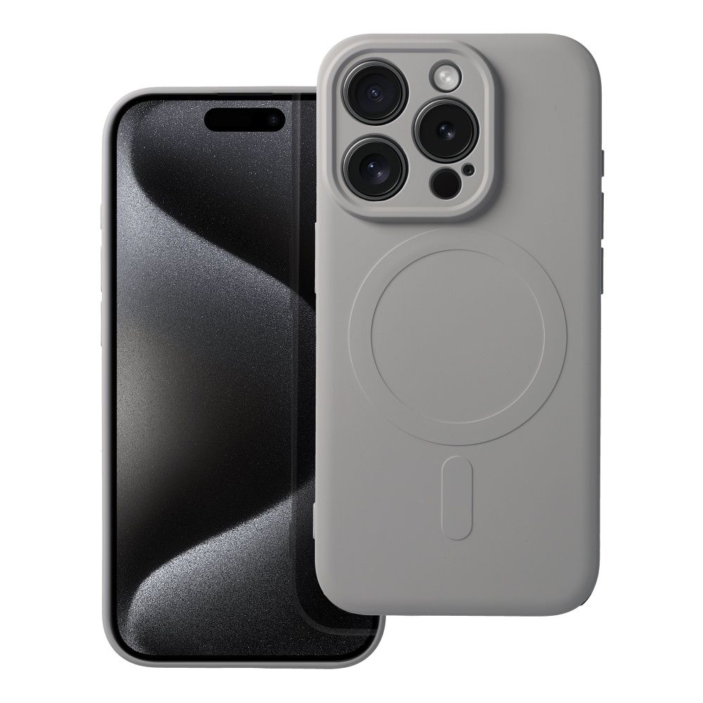 SILICONE MAG ÜMBRIS compatible with MagSafe jaoks IPHONE 15 Pro titanium hall