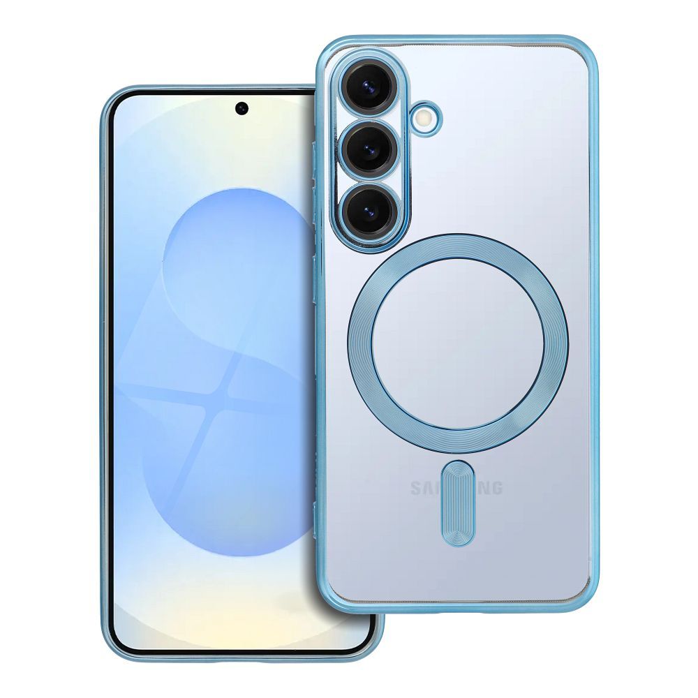 ELECTRO MAG COVER case compatible with MagSafe jaoks SAMSUNG S25 sinine