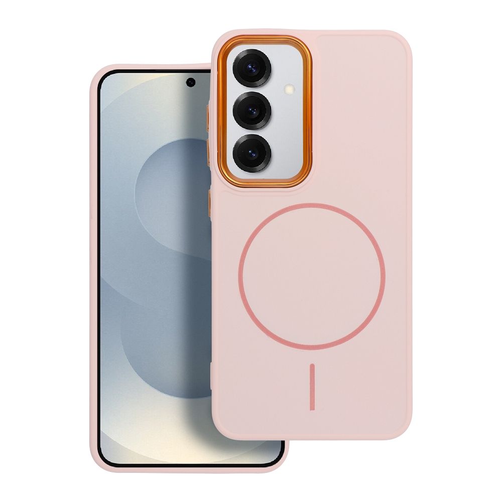 FRAME MAG COVER Ümbris compatible koos MagSafe jaoks SAMSUNG A56 powder roosa